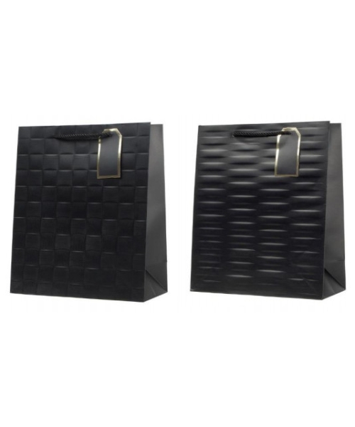 Elegancka mała torba prezentowa CZARNA